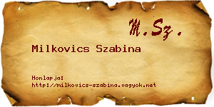 Milkovics Szabina névjegykártya