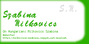 szabina milkovics business card